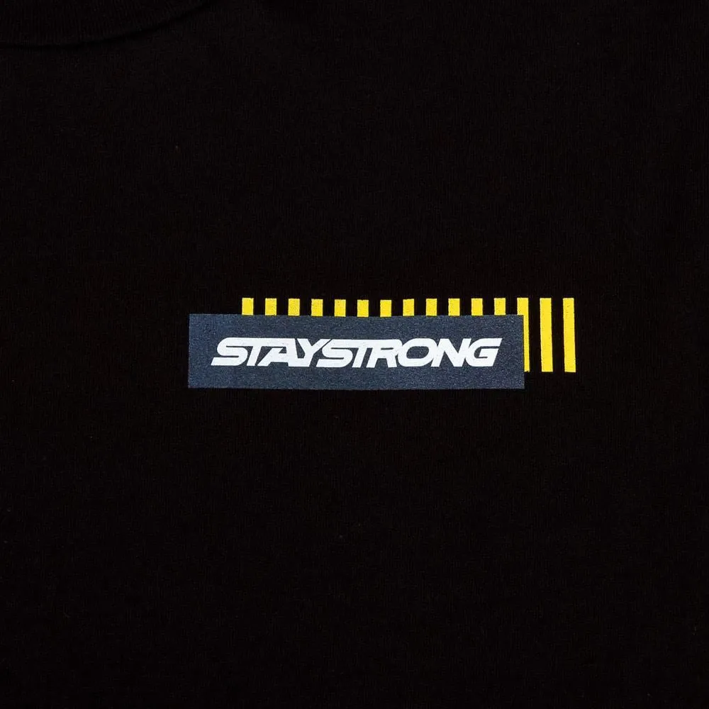 Stay Strong Block T-Shirt - Black Soft and Light Wear Minimal Fashion