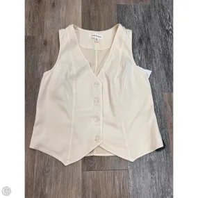 Sporty Sweatshirt Stretchable Material Vest Other By Cloth & Stone In Cream, Size: M