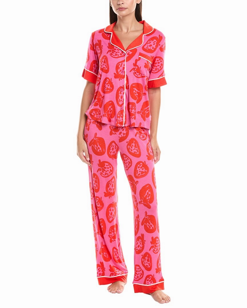 Room Service 2pc Dakota Pajama Set Wide Leg Cut
