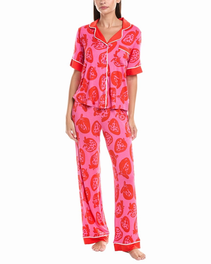 Room Service 2pc Dakota Pajama Set No Slip Grip Adjustable Drawcord