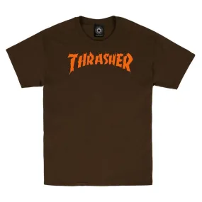 Thrasher Burn it Down T-Shirt - Dark Chocolate Customer Favorite Adult sophistication