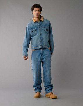 Timberland x AE Wide-Leg Denim Work Pant Trend Friendly