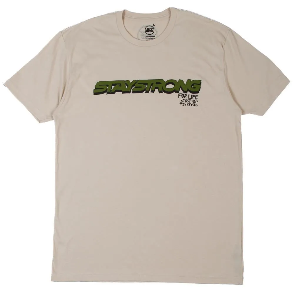 Stay Strong Freestyle T-Shirt - Soft Cream Breathable Look