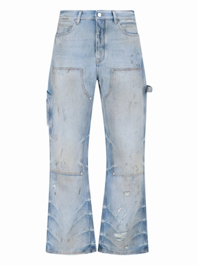 Casual Smart Casual Unisex Wear Durable Minimalist Style Party Look Carpenter Jeans Light Blue Denim