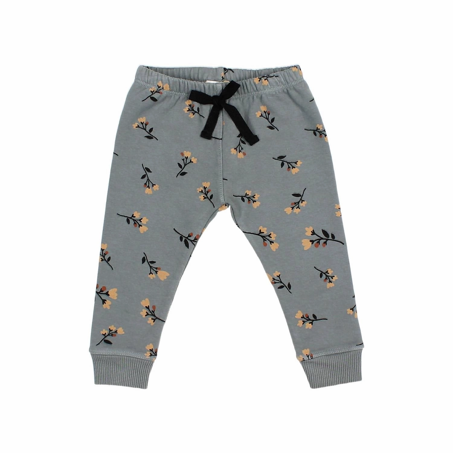 Classic Fit Kid's Folk Flower Leggings In Elephant