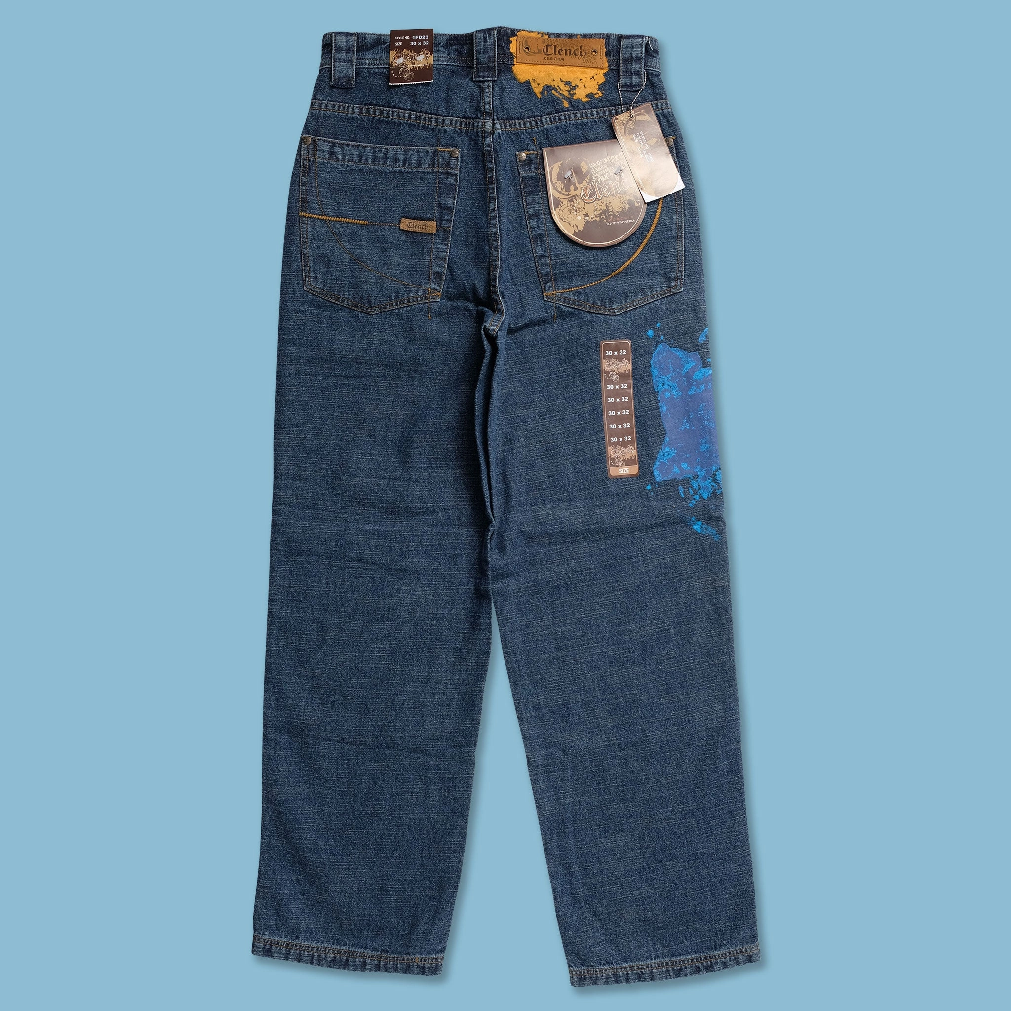 Y2K Clench Baggy Pants Seamless Pocket Design Regular Style