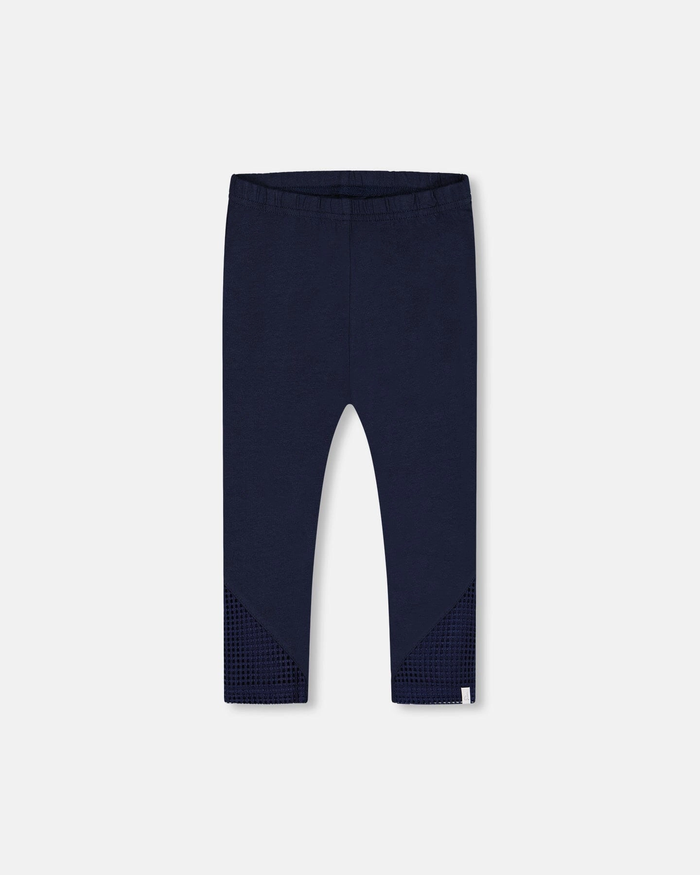 Organic Cotton Capri Leggings With Mesh Navy Blue SoftTouchFinish Layered Wear