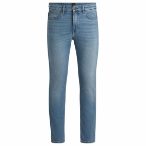 Delaware Slim-fit jeans in bright-blue comfort-stretch denim Office Wear Couple Look Work Ready Mid Rise Fit