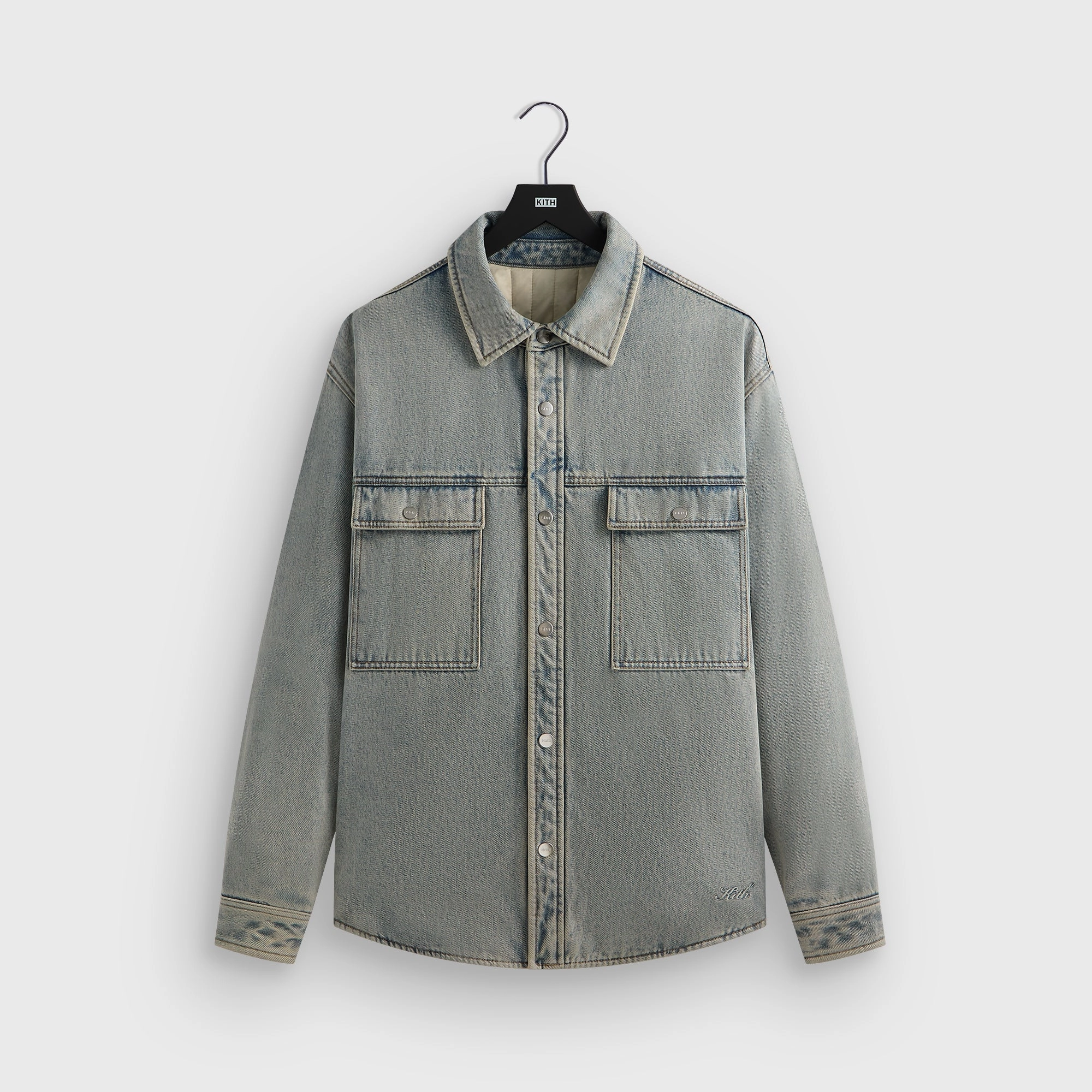 Fashion Event Basic Fit Kith Denim Apollo Shirt Jacket - Cameron Wash