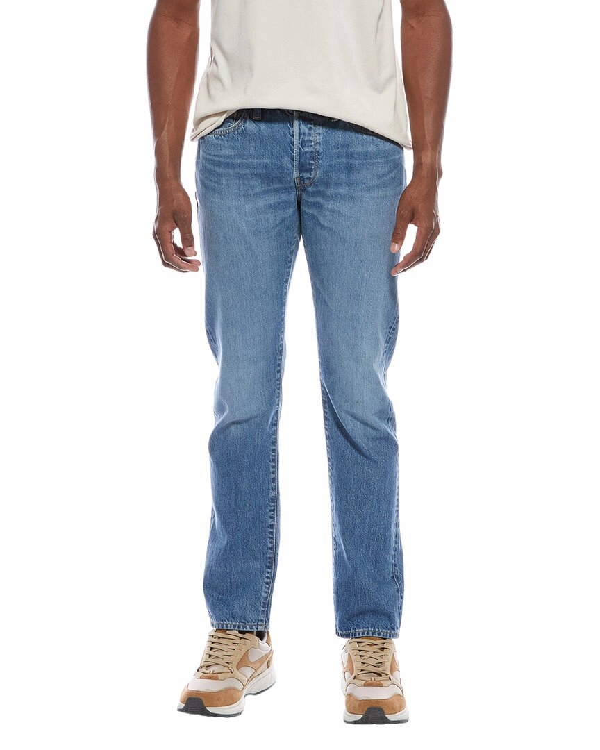 TODD SNYDER Ames Indigo Slim Fit Jean Textured Party Look Soft Sandblasted Finish