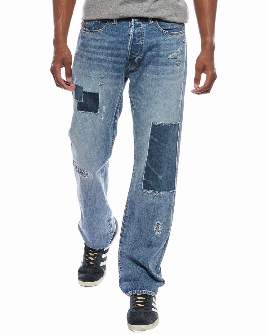 Routine Wear Fit Anytime TODD SNYDER Classic Distressed Wash Straight Fit Jean
