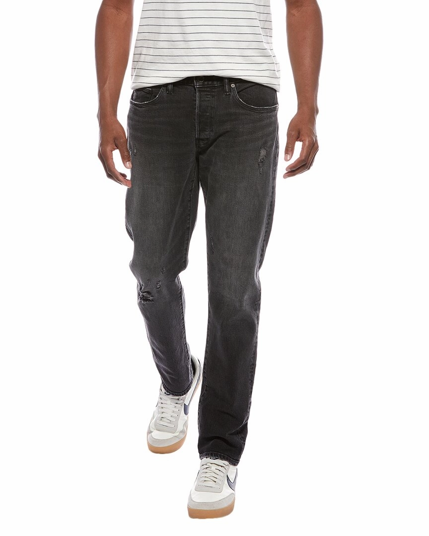 Winter Warmth Student Outfit Textured TODD SNYDER Destroyed Black Wash Slim Fit Jean
