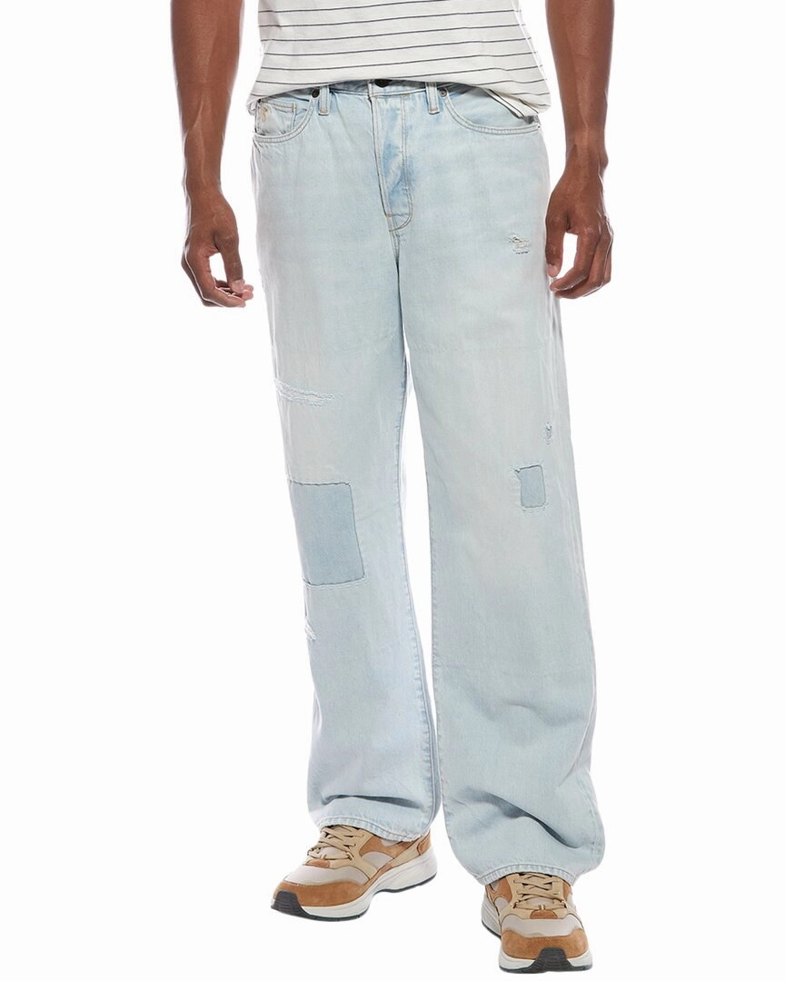 Modern Earthy Luxury Textured Athlete Fit TODD SNYDER Relaxed Fit Indigo Jean