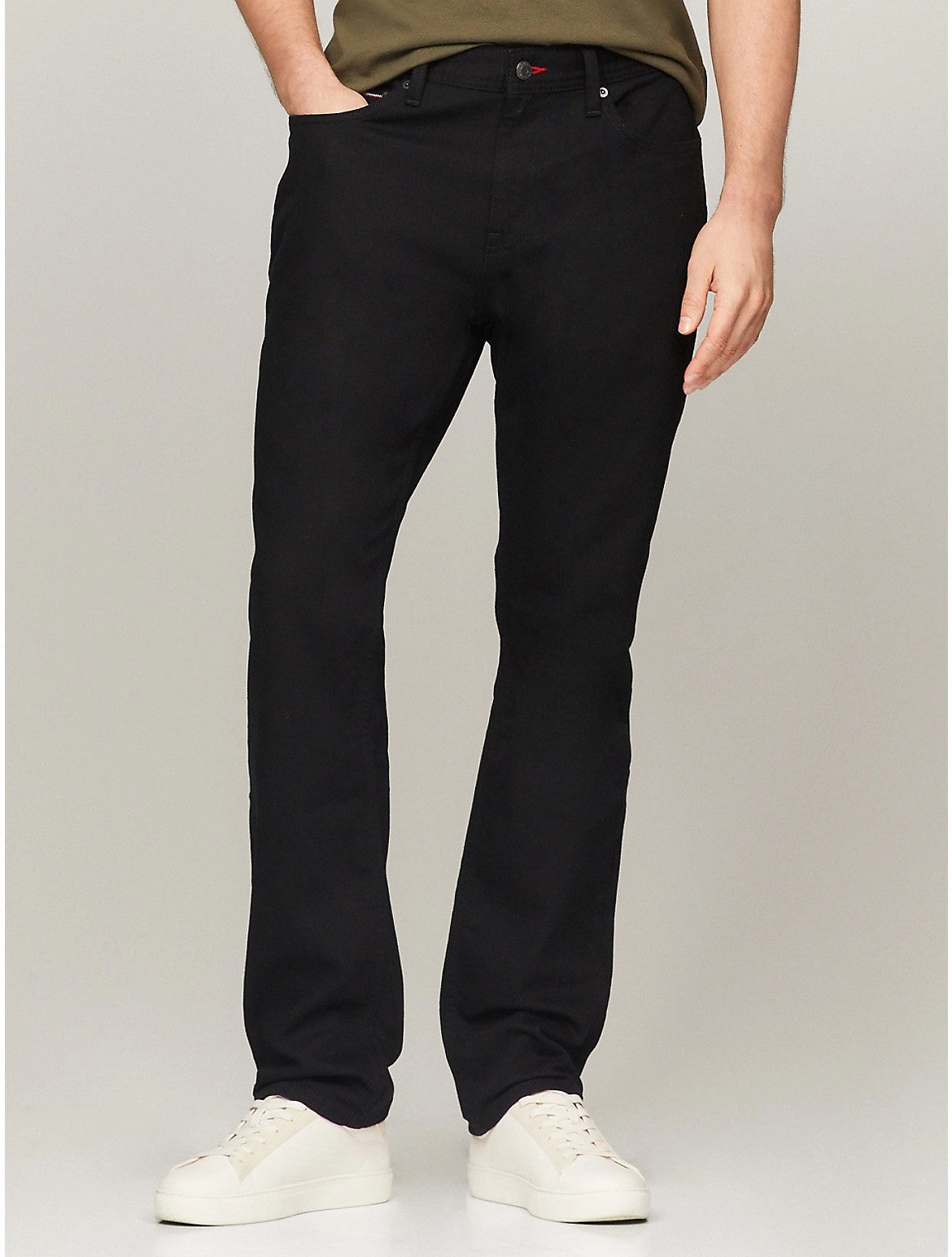 Flexible Style Street Inspired Tommy Hilfiger Men's Black Straight Fit Jean