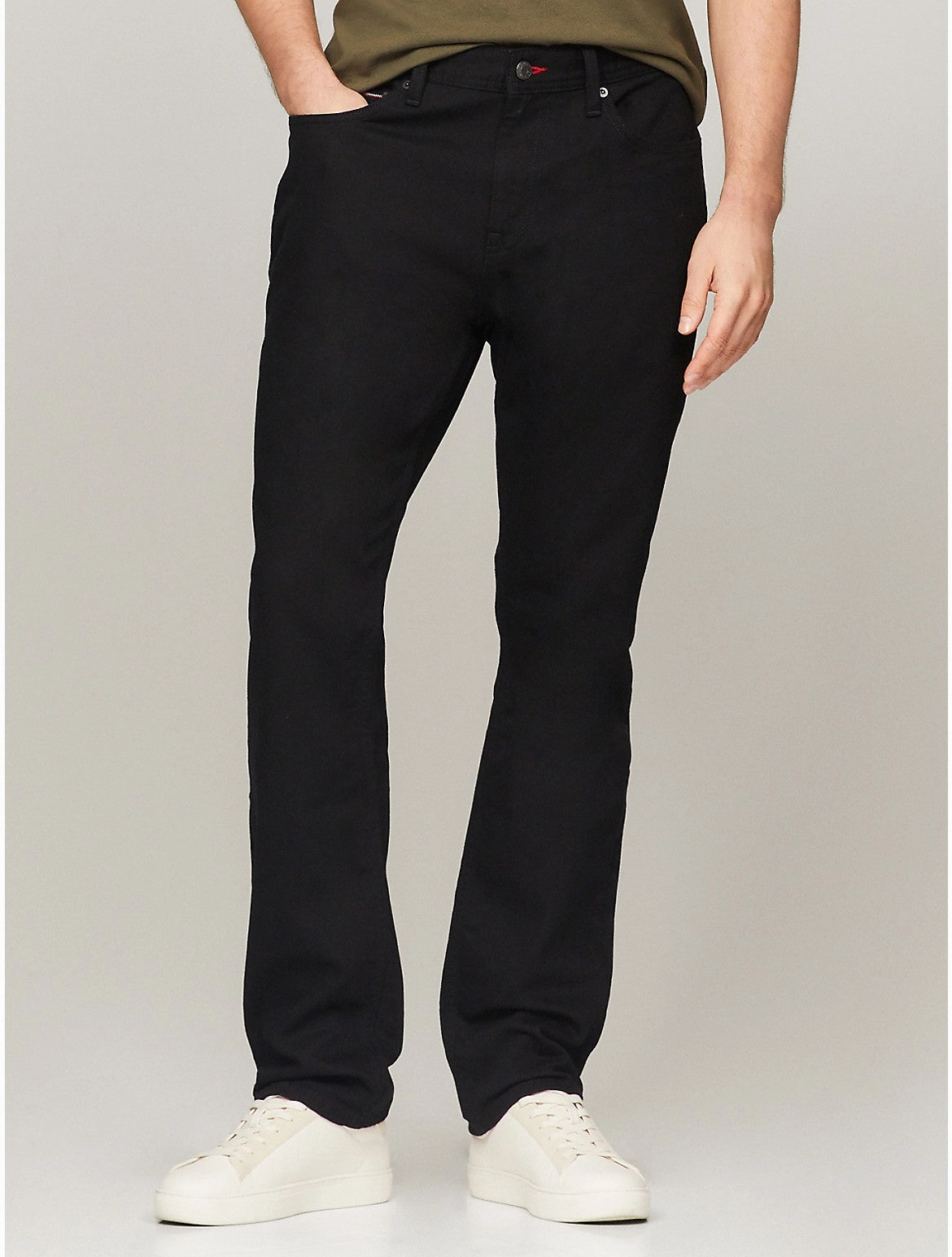 Tommy Hilfiger Men's Black Straight Fit Jean Sporty Look Vintage Lover Smooth Bold