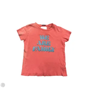 Top Short Sleeve Designer By Mother In Coral, Size: S Sustainable Waterproofing TwoToneEffect