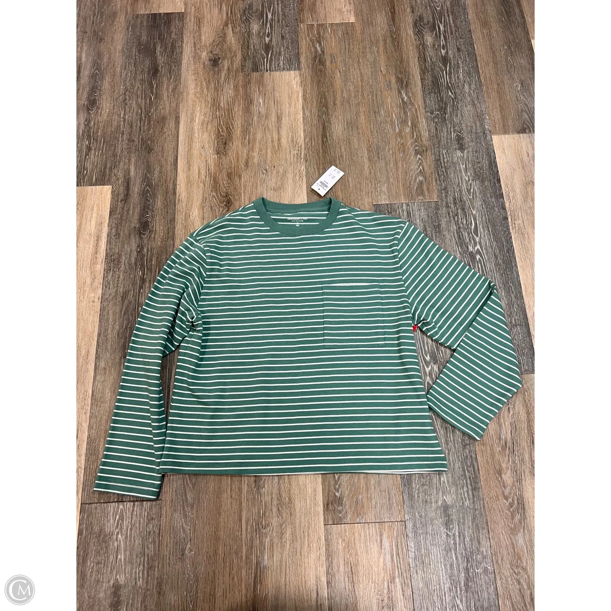 Top Long Sleeve By Abercrombie And Fitch In Green, Size: M Tagless Design Sporty Blouse