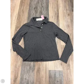 Top Long Sleeve By Abercrombie And Fitch In Grey, Size: M Easycare