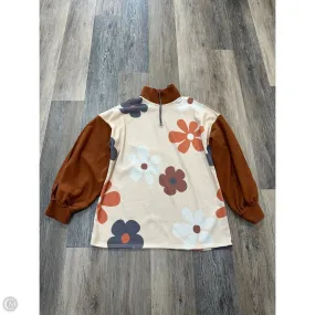 Top Long Sleeve By Bibi In Floral Print, Size: M TexturedSurface