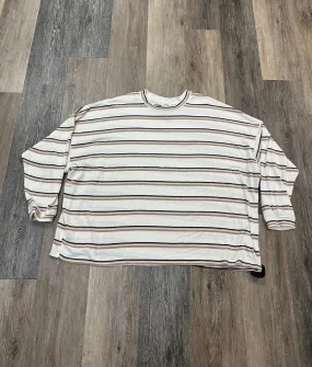 Durable Double Stitching Top Long Sleeve By Blue Rain In Striped Pattern, Size: M