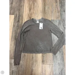 Trendy Cardigan Wrinkle Free Weave Top Long Sleeve By Cotton Citizen In Grey, Size: S