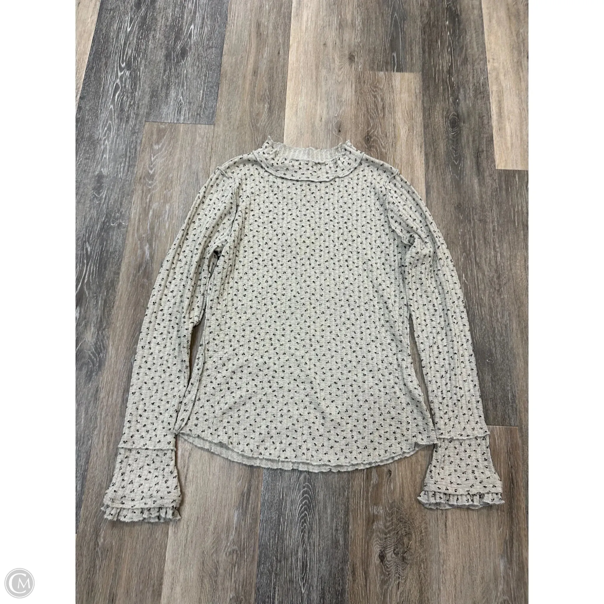 AntiPill Surface Top Long Sleeve By Easel In Floral Print, Size: L