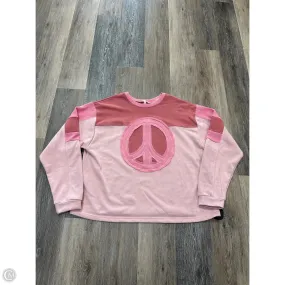 Active Tee Top Long Sleeve By Easel In Pink, Size: L