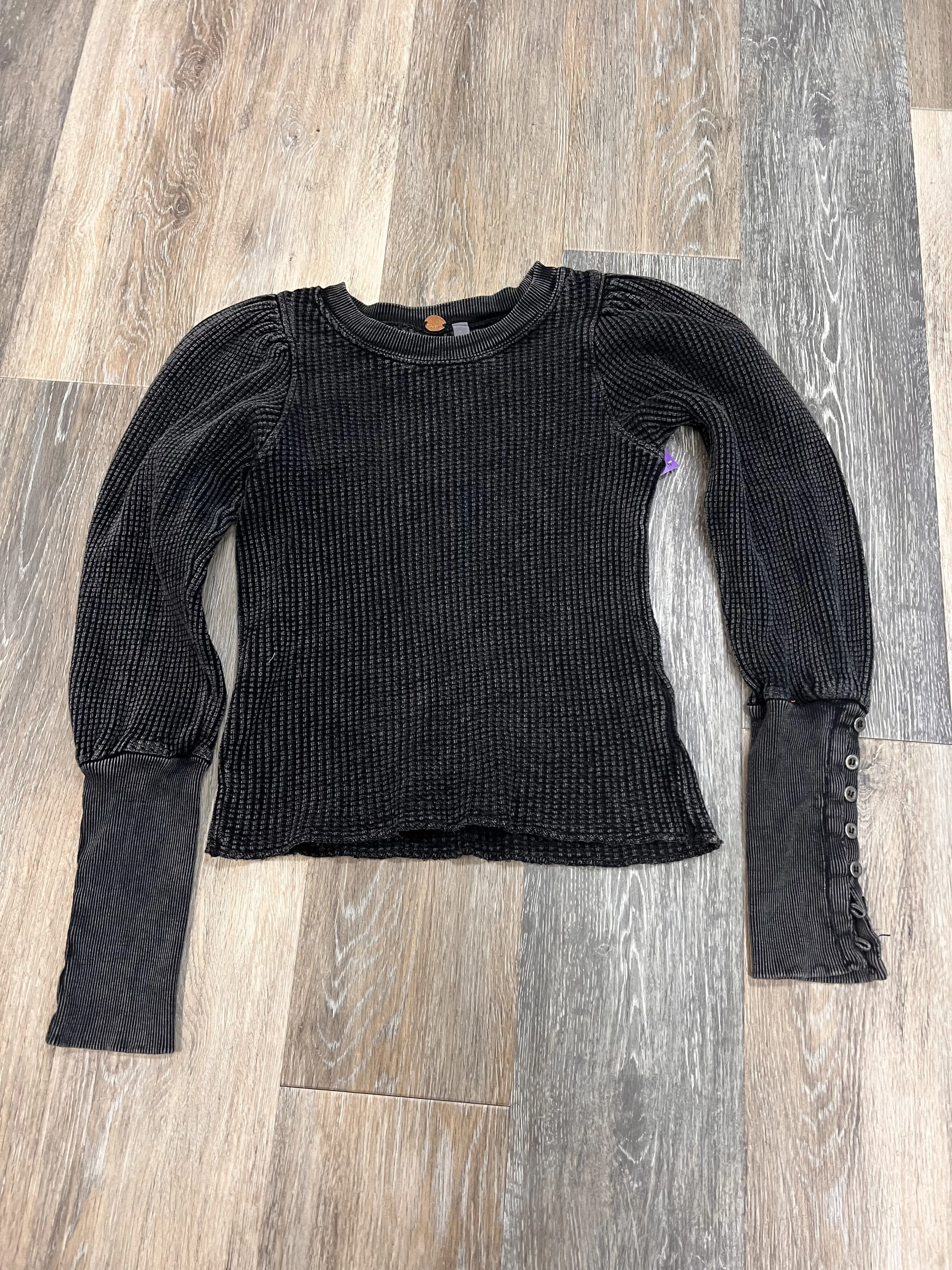 Top Long Sleeve By Free People  Size: Xs Rolled Hem Detailing Stretch Knit Fabric