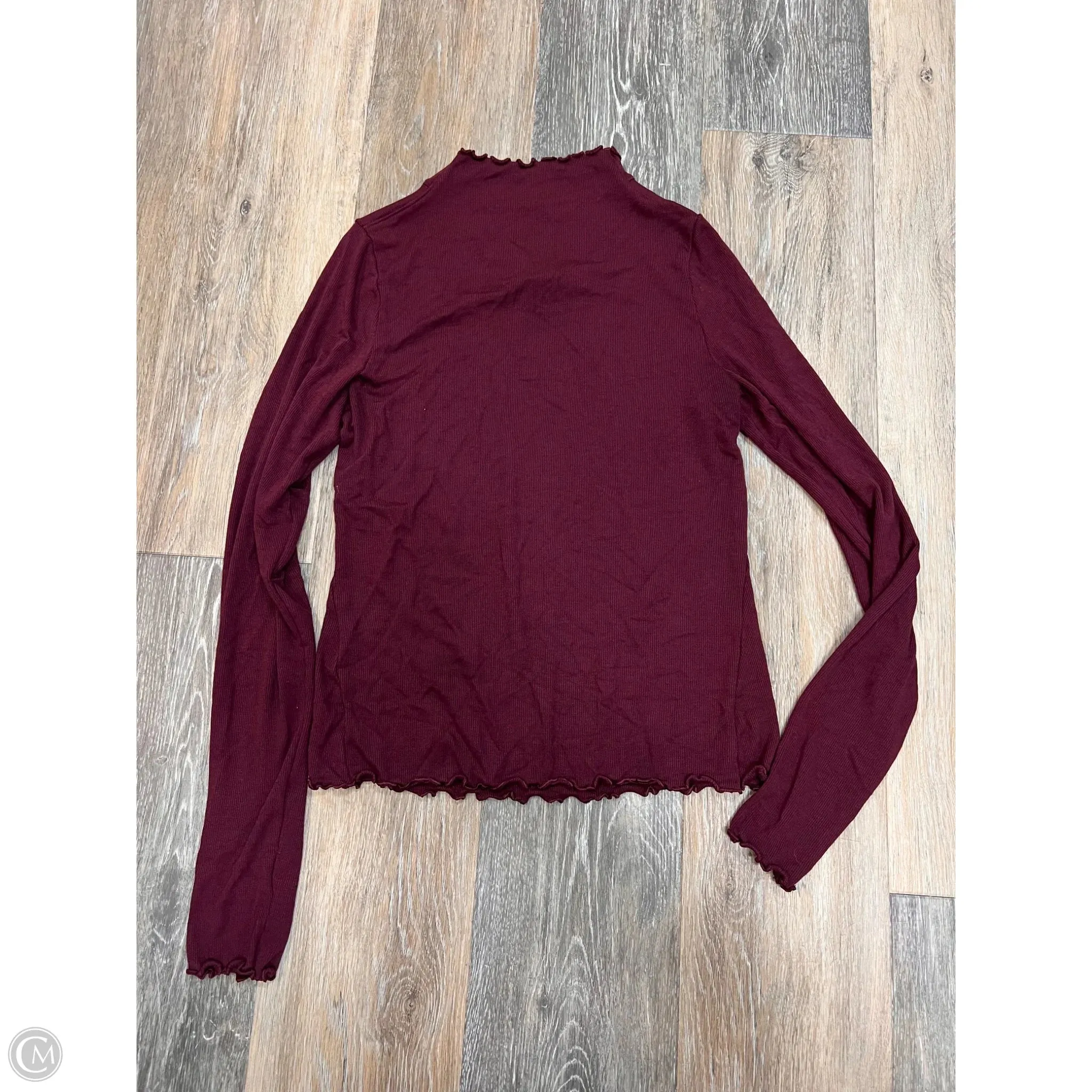Compact TravelFriendly Design Reinforced Hemline Top Long Sleeve By Lululemon In Maroon, Size: 6