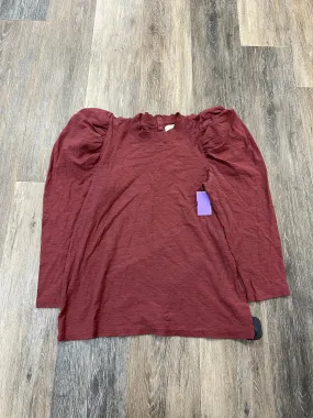 Textured Weave Top Long Sleeve By Nation Ltd In Red, Size: M