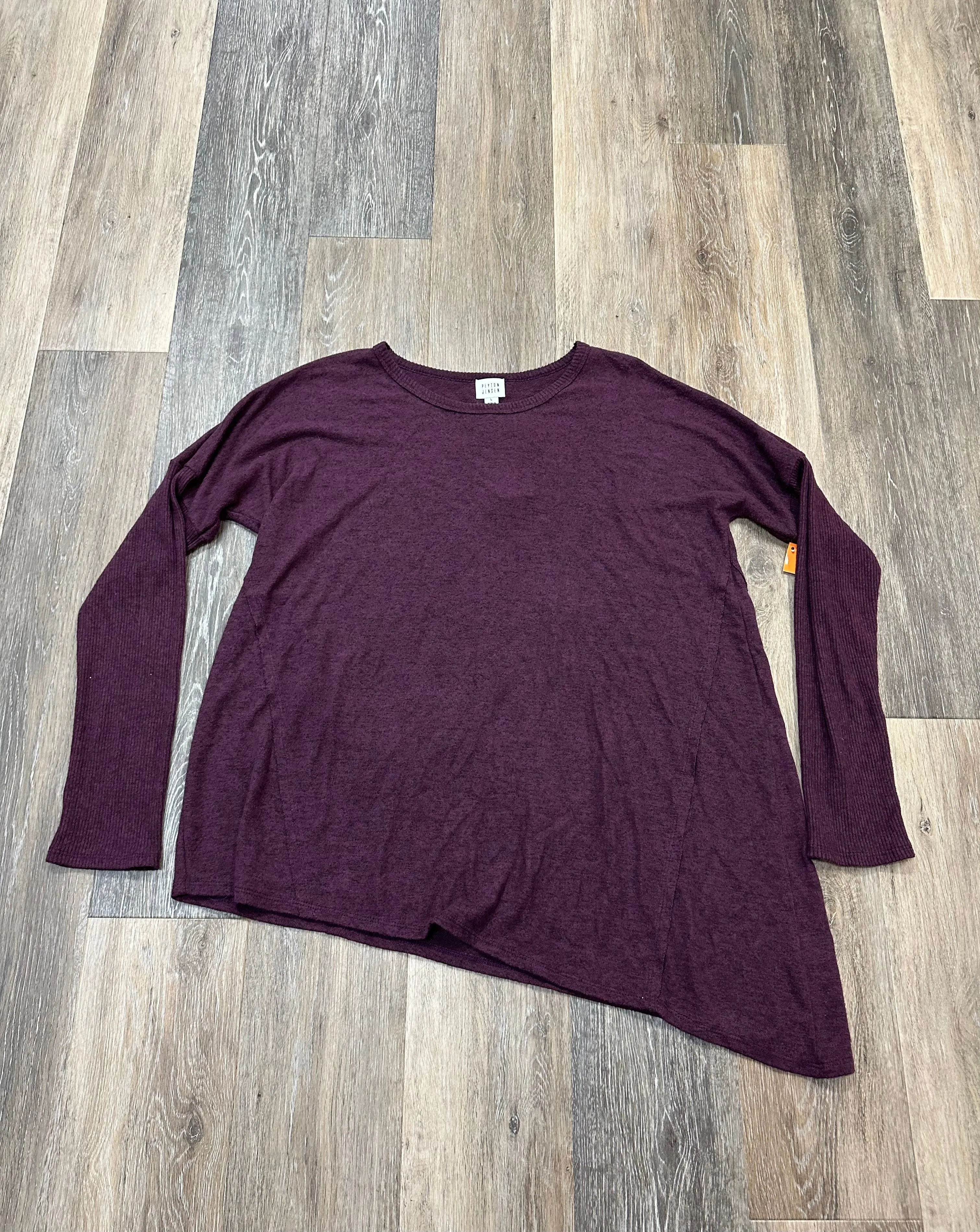 Flatlock Seam Technology Top Long Sleeve By Peyton Jensen In Purple, Size: L