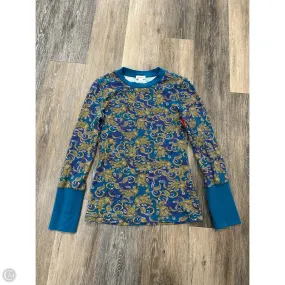 AntiStatic Coating Grid Back Panel Top Long Sleeve By Sundance In Blue, Size: S