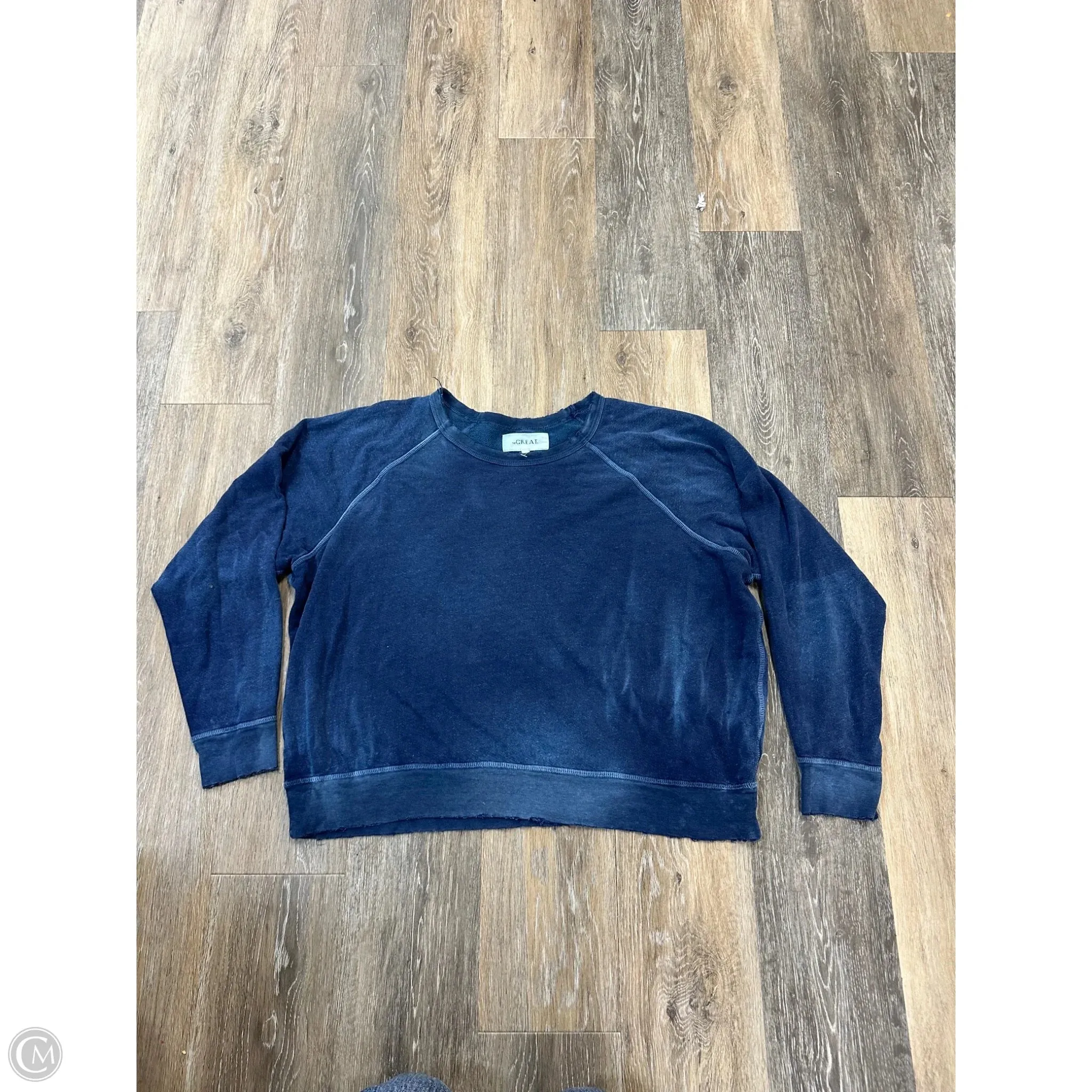Top Long Sleeve By The Great In Blue, Size: M Multi Panel Design Resilient Elasticity