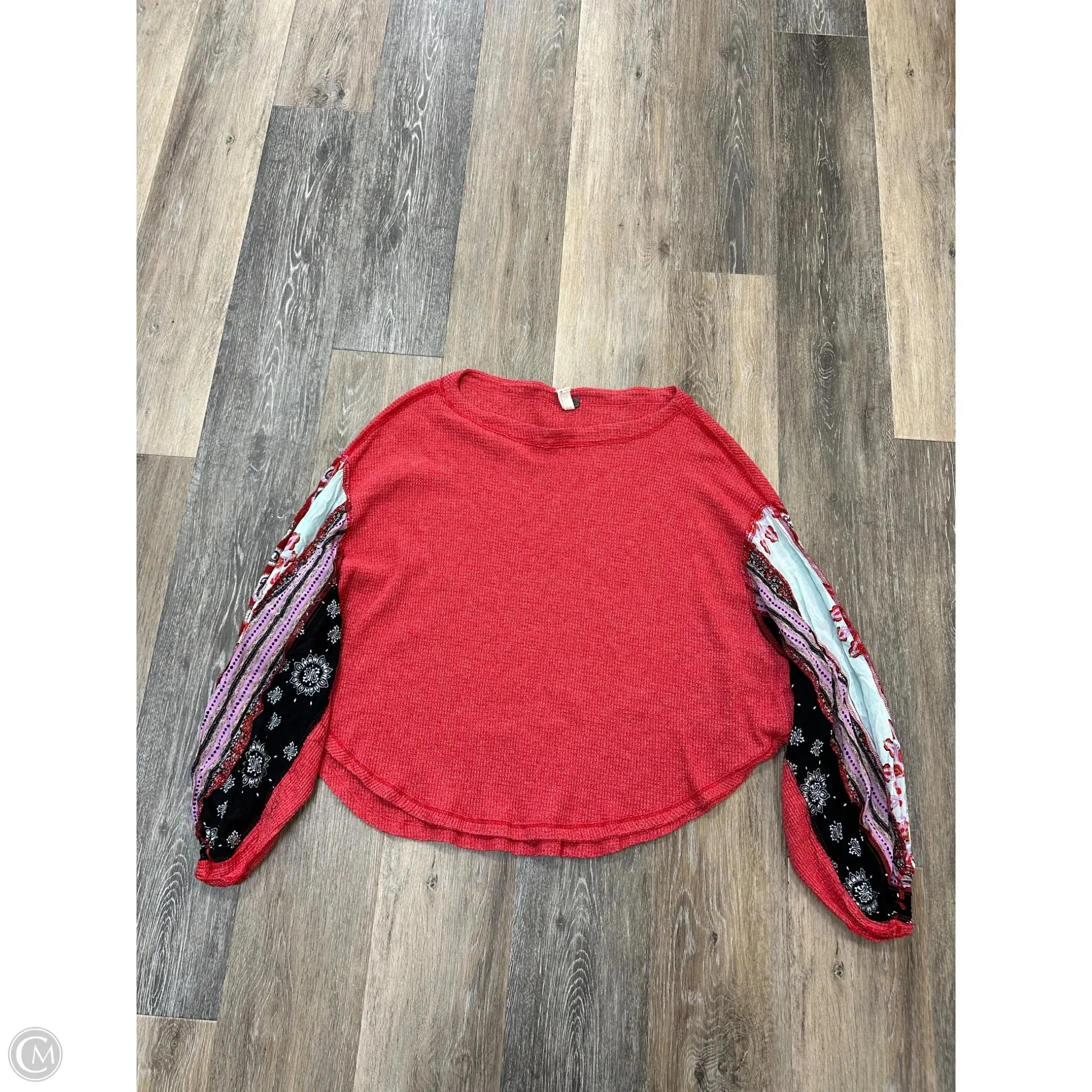 Wide Shoulder Cut Top Long Sleeve By We The Free In Red, Size: Xs