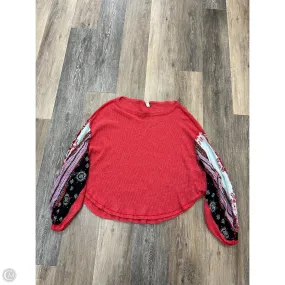 Wide Shoulder Cut Top Long Sleeve By We The Free In Red, Size: Xs