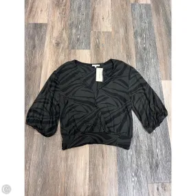 Sporty Top Top Long Sleeve By Z Supply In Zebra Print, Size: L