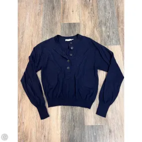 Elasticized Waistband ThermalRegulating Top Long Sleeve Knit By Good American In Blue, Size: Xs