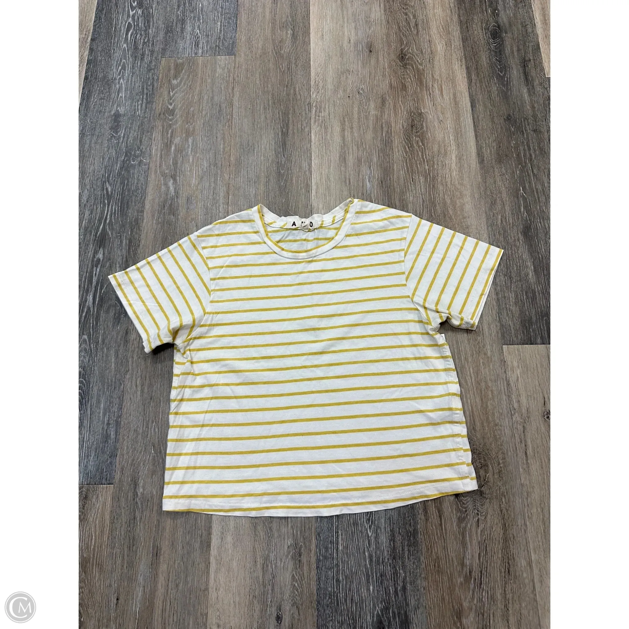 PunctureResistantReinforcement QuickDrying Top Short Sleeve By Amo In Striped Pattern, Size: M