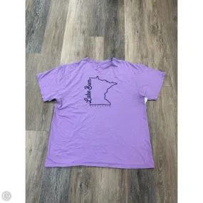 RibbedTrims Fade Resistant Treatment Top Short Sleeve By Artisans In Purple, Size: Xl