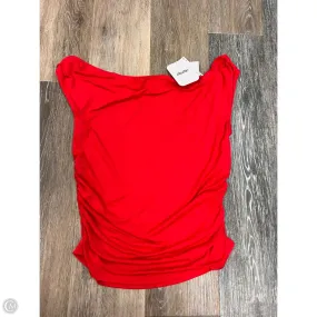 Top Short Sleeve By Elodie In Red, Size: L Cool and Breezy Self Cleaning Coating