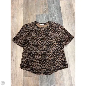 Top Short Sleeve By Good American In Animal Print, Size: S Hypoallergenic Lining