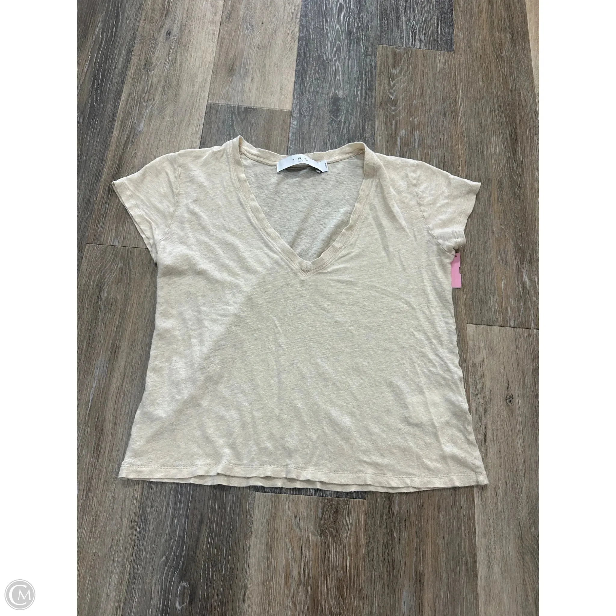 SubtleTexture Top Short Sleeve By IRO In Cream, Size: L