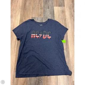 Top Short Sleeve By Lane Bryant In Blue, Size: 1x NonIrritating Cozy Sweatshirt