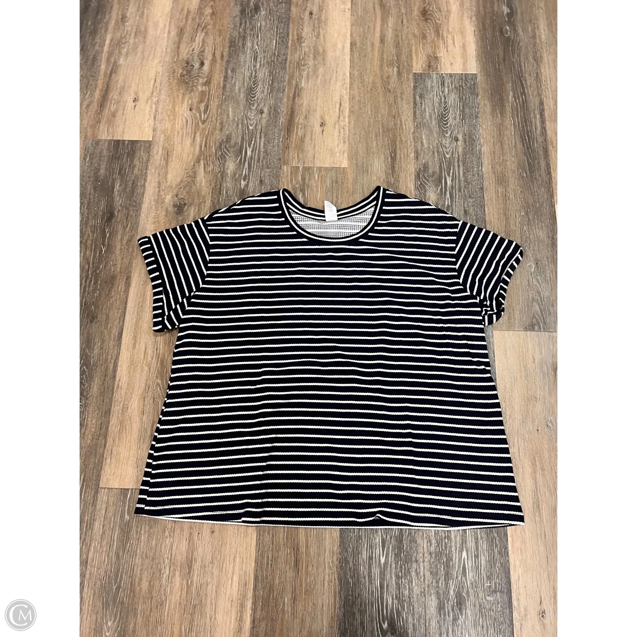 Top Short Sleeve By Livi Active In Navy, Size: 3x BondedShoulderTaping Tagless Comfort