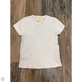 Top Short Sleeve By Maeve In White, Size: Xs Structured Shoulder