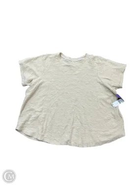 HypoallergenicFibers Non Irritating Seams Top Short Sleeve By Pilcro In Cream, Size: 1x