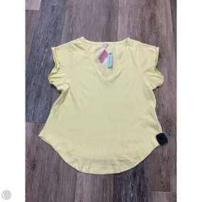 Top Short Sleeve By Pilcro In Yellow, Size: 1x Reinforced Hems Slim Fit Shirt