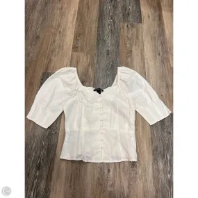 Top Short Sleeve By Something Navy In White, Size: S Ethically Sourced Material