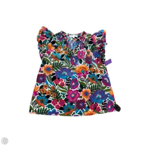 Top Short Sleeve By Sugar Lips In Floral Print, Size: M RaglanSleeve