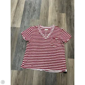 Top Short Sleeve By We The Free In Striped Pattern, Size: Xs Minimalist Cuff Trendy Cardigan